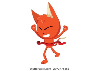Cute Cat Character Design Illustration