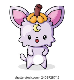Cute Cat Character Design Illustration