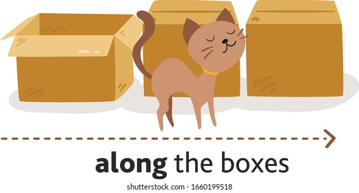 Cute Cat Character Different Poses Box Stock Vector (Royalty Free ...