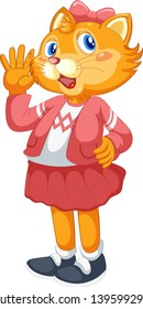 A cute cat character illustration