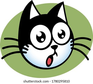 Cute Cat Character. Vector Illustration.