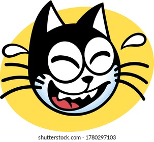 Cute Cat Character. Vector Illustration.