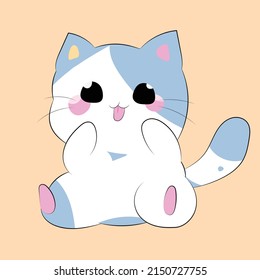 Ilustración de vectores de caracteres de gatos recortados