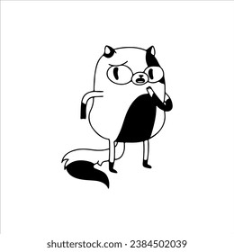 cute cat character vector illustration
