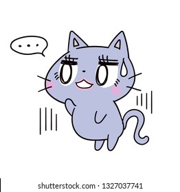 Cute cat characters are in trouble.
