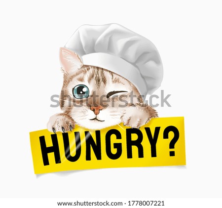 Image, Stock Photo Cat in hat Domestic cat