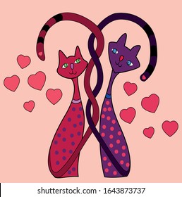 Cute Katze und Kinderdesign-Plakat.