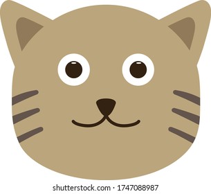 cute cat clipart face excited