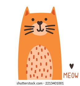 Cute cat colorful vector character