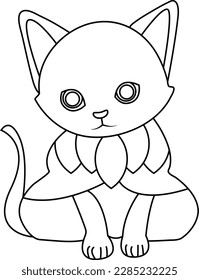 Cute Cat Coloring Book Pages