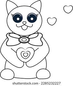 Cute Cat Coloring Book Pages
