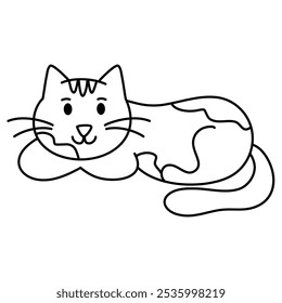 Cute cat coloring page Cat coloring book