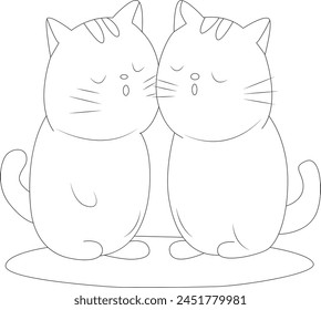 cute cat coloring page for kids