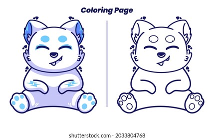 lindo gato con páginas de color