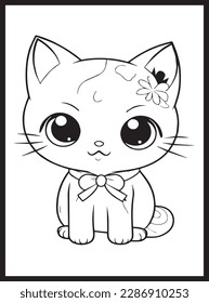 Cute Cat Coloring Pages for Kids