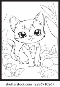 Cute Cat Coloring Pages for Kids