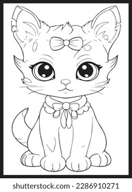 Cute Cat Coloring Pages for Kids