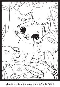 Cute Cat Coloring Pages for Kids