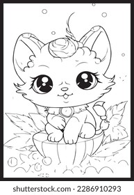 Cute Cat Coloring Pages for Kids