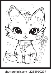 Cute Cat Coloring Pages for Kids