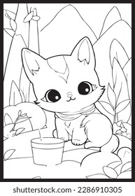 Cute Cat Coloring Pages for Kids