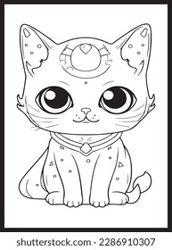 Cute Cat Coloring Pages for Kids