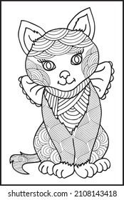 Cute cat coloring pages to print for kids