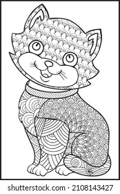 Cute cat coloring pages to print for kids