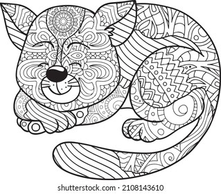 Cute cat coloring pages to print for kids