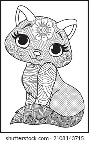 Páginas de color de gatos cortos para imprimir para los niños