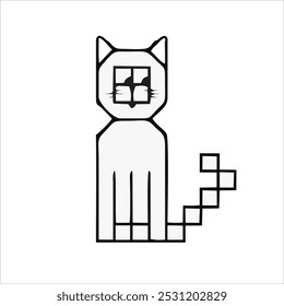 Cute cat computer graphic art