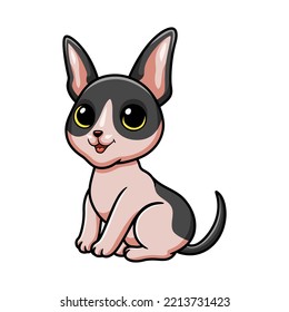 Cute cat cornish rex cartoon