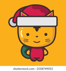 Cute Cat Cosplay Santa Claus