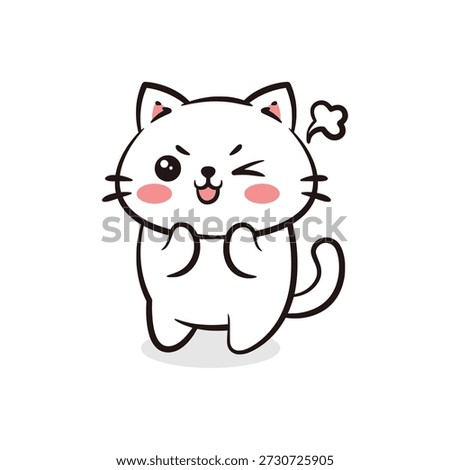 A cute cat with a cross facial expression and pouting lips, great for expressing annoyance, frustration, or a "bad mood."