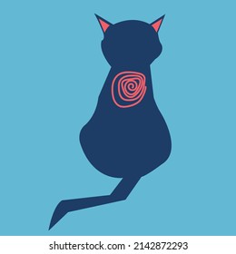 süße Katzendekorative abstrakte Illustrationen handgezeichnet, abstrakte Elemente moderner Illustrationen
