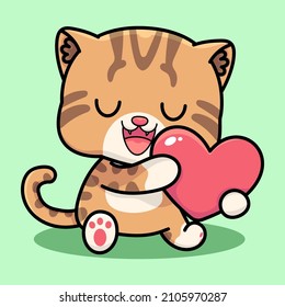 cute cat design with love