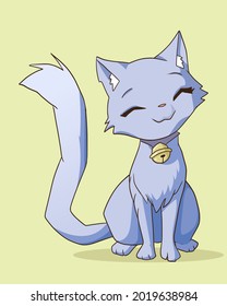 Vector de diseño de gatito lindo Ilustración aislada en fondo blanco.