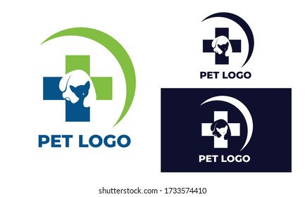 cute cat and dog Logo can also for pet logo, home pet, pet shop, dog care, cat care, cat lover, veterinary in design with full color, black and white color,eps 10 vector