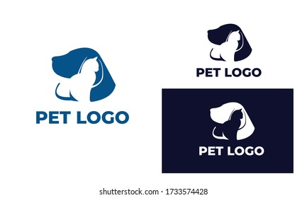 Cat Dog Logo Stock Vector (Royalty Free) 696494341