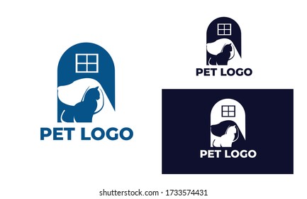 cute cat and dog Logo can also for pet logo, home pet, pet shop, dog care, cat care, cat lover, veterinary in design with full color, black and white color,eps 10 vector