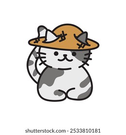 Cute Cat Doodle Illustration - 01