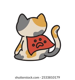 Cute Cat Doodle Illustration - 08