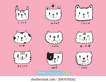 Diseño vectorial de garrapatas, dibujos animados de garrapatas, ilustración vectorial de gatos para impresión, web, móvil e infografía aislados en fondo blanco.