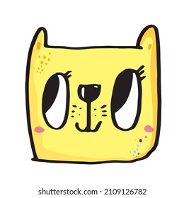 Cute cat doodle vector design,Cat hand drawn doodle cartoon,cat vector illustration for print, web, mobile and infographics isolated on white background.
