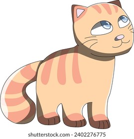 Cute Cat Drawing Vektorgrafik