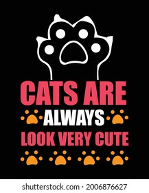 Cute cat editable vector t-shirt