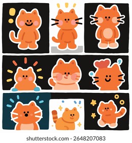 Cute Cat Emoji Expression Collection