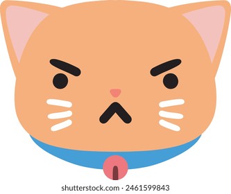 cute cat emoji vector with a range of expressions