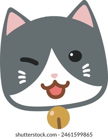 cute cat emoji vector with a range of expressions