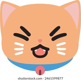 cute cat emoji vector with a range of expressions